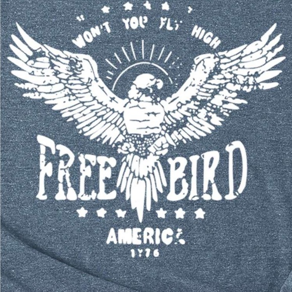 Free Bird Graphic T-Shirt - Gray - Picture 2 of 2